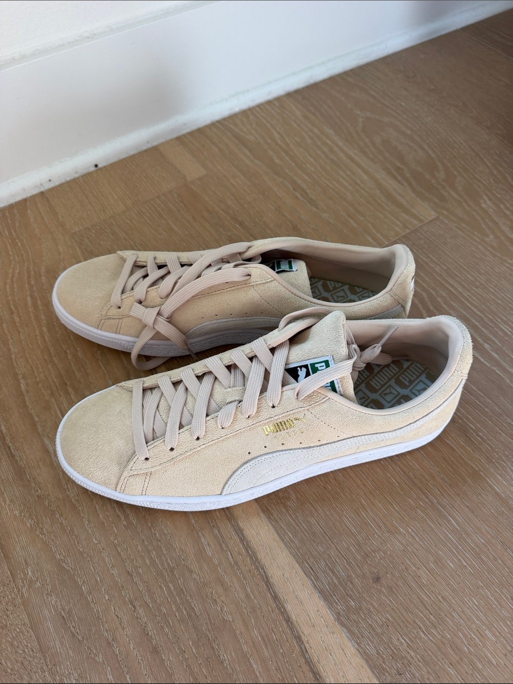Puma Women's Suede Sneakers in Light Beige